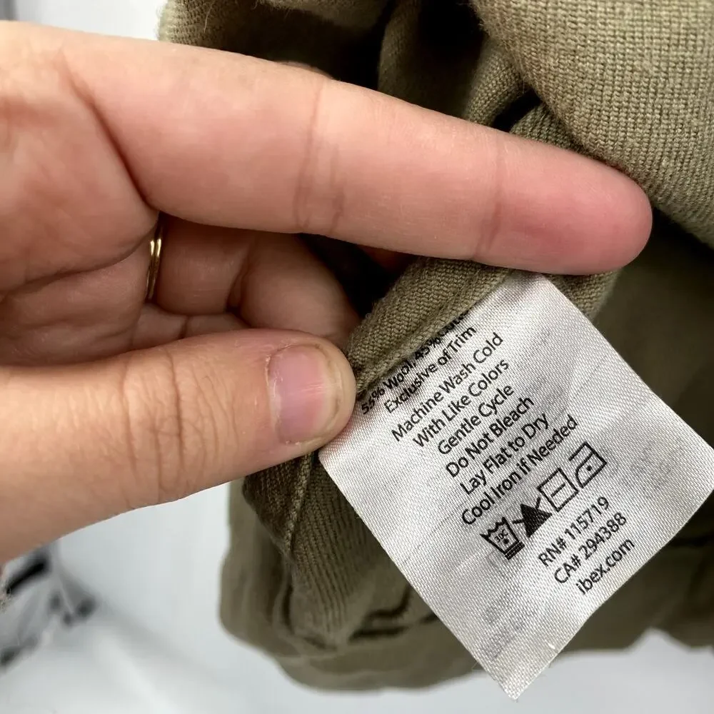 iBex Men's S green Field Wool & Cotton jacket